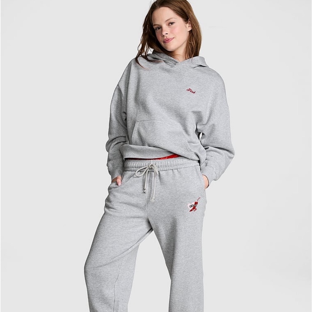 NWT Victorias Secret Ivy Campus hoodie/jogger SET
Medium Heather grey 
Size-S